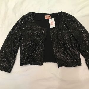 Black Sequin Bolero